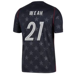 Maglia Calcio Stati Uniti Weah #21 Mondiali 2026 Trasferta Uomo