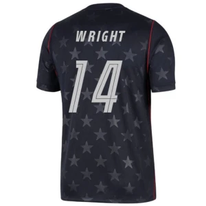 Maglia Calcio Stati Uniti Wright #14 Mondiali 2026 Trasferta Uomo