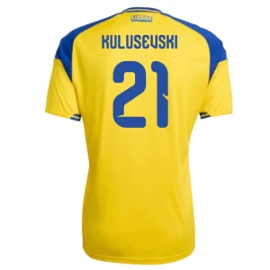 Maglia Calcio Svezia Kulusevski #21 Mondiali 2026 Prima Uomo