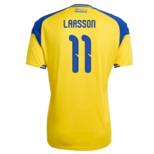 Maglia Calcio Svezia Larsson #11 Mondiali 2026 Prima Uomo