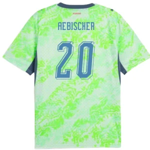 Maglia Calcio Svizzera Aebischer #20 Mondiali 2026 Trasferta Uomo