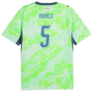 Maglia Calcio Svizzera Akanji #5 Mondiali 2026 Trasferta Uomo