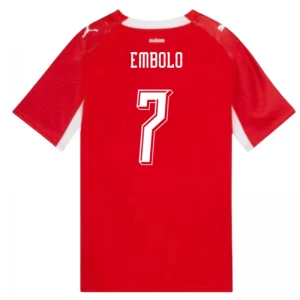 Maglia Calcio Svizzera Embolo #7 Mondiali 2026 Prima Uomo
