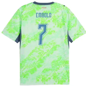 Maglia Calcio Svizzera Embolo #7 Mondiali 2026 Trasferta Uomo