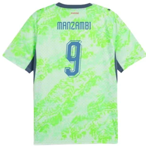 Maglia Calcio Svizzera Manzambi #9 Mondiali 2026 Trasferta Uomo