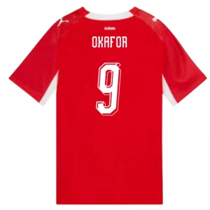 Maglia Calcio Svizzera Okafor #9 Mondiali 2026 Prima Uomo