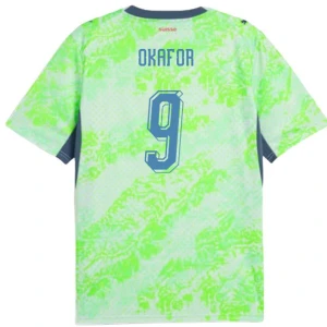Maglia Calcio Svizzera Okafor #9 Mondiali 2026 Trasferta Uomo