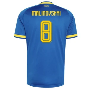 Maglia Calcio Ucraina 2026 Malinovskyi #8 Trasferta Uomo