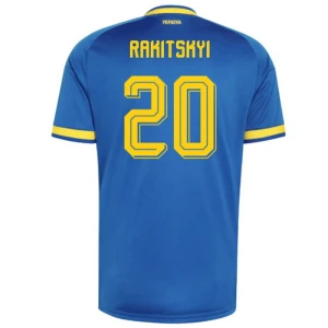 Maglia Calcio Ucraina 2026 Rakitskyi #20 Trasferta Uomo