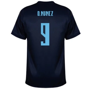 Maglia Calcio Uruguay D. Nunez #9 Mondiali 2026 Trasferta Uomo