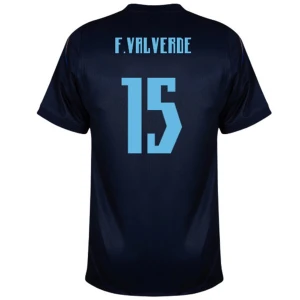 Maglia Calcio Uruguay F. Valverde #15 Mondiali 2026 Trasferta Uomo