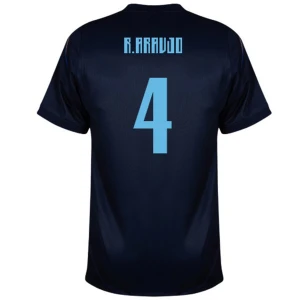 Maglia Calcio Uruguay Ronald Araujo #4 Mondiali 2026 Trasferta Uomo