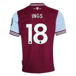 Maglia Calcio West Ham United Ings #18 2024-25 Prima Uomo