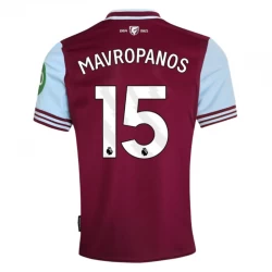 Maglia Calcio West Ham United Mavropanos #15 2024-25 Prima Uomo