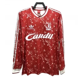 Maglia Liverpool FC Retro 1989-91 Prima Uomo Manica Lunga