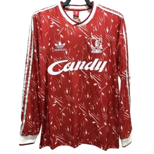 Maglia Liverpool FC Retro 1989-91 Prima Uomo Manica Lunga
