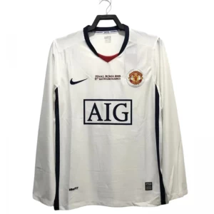Maglia Manchester United Champions League Final Retro 2008-09 Trasferta Uomo Manica Lunga