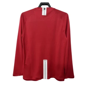Maglia Manchester United Retro 2007-08 Prima Uomo Manica Lunga