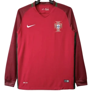 Maglia Portogallo Retro 2016 Prima Uomo Manica Lunga