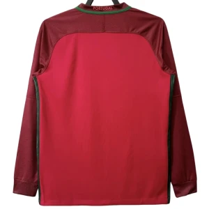 Maglia Portogallo Retro 2016 Prima Uomo Manica Lunga