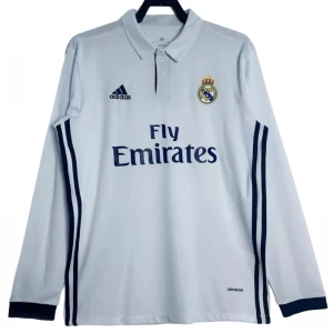Maglia Real Madrid Retro 2016-17 Prima Uomo Manica Lunga