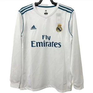Maglia Real Madrid Retro 2017-18 Prima Uomo Manica Lunga