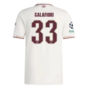 Maglie Calcio Arsenal FC Calafiori #33 2025-26 Champions League Terza Uomo