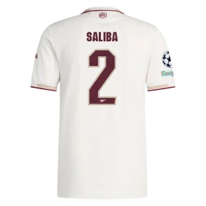 Maglie Calcio Arsenal FC William Saliba #12 2025-26 Champions League Terza Uomo