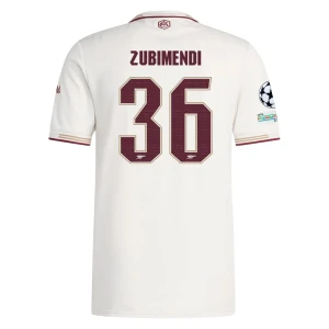 Maglie Calcio Arsenal FC Zubimendi #36 2025-26 Champions League Terza Uomo