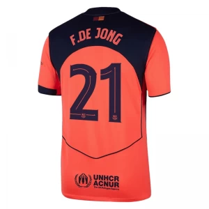 Maglie Calcio Barcellona Frenkie de Jong #21 2025-26 UCL Terza Uomo