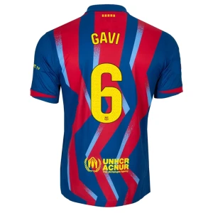 Maglie Calcio Barcellona Gavi #6 2025-26 Fourth Uomo