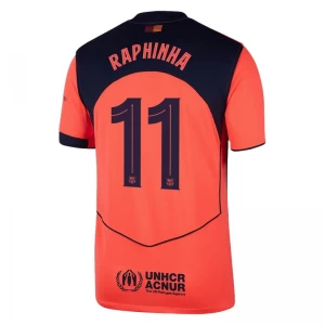 Maglie Calcio Barcellona Raphinha #11 2025-26 UCL Terza Uomo