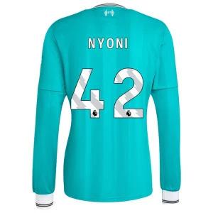 Maglie Calcio Liverpool FC Nyoni #42 2025-26 Terza Uomo Manica Lunga
