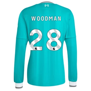 Maglie Calcio Liverpool FC Woodman #28 2025-26 Terza Uomo Manica Lunga