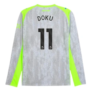 Maglie Calcio Manchester City Jérémy Doku #11 2025-26 Terza Uomo Manica Lunga