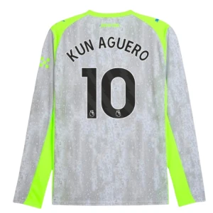 Maglie Calcio Manchester City Kun Aguero #10 2025-26 Terza Uomo Manica Lunga