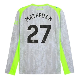 Maglie Calcio Manchester City Matheus N. #27 2025-26 Terza Uomo Manica Lunga