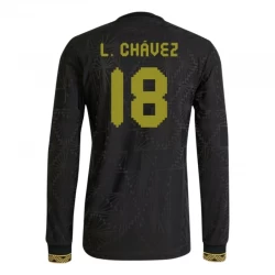 Maglie Calcio Messico L. Chavez #18 2025 Black Gold Cup Terza Uomo Manica Lunga
