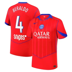Maglie Calcio Paris Saint-Germain PSG Beraldo #4 2025-26 Terza Uomo