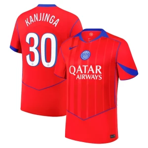 Maglie Calcio Paris Saint-Germain PSG Kanjinga #30 2025-26 Terza Uomo