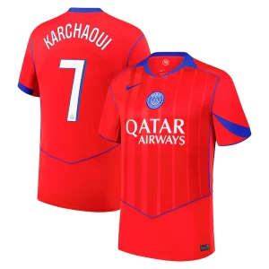 Maglie Calcio Paris Saint-Germain PSG Karchaoui #7 2025-26 Terza Uomo
