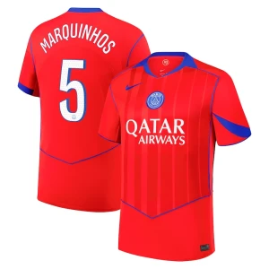 Maglie Calcio Paris Saint-Germain PSG Marquinhos #5 2025-26 Cup Terza Uomo