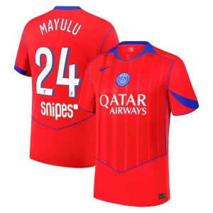 Maglie Calcio Paris Saint-Germain PSG Mayulu #24 2025-26 Terza Uomo