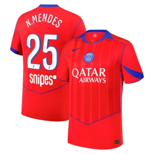 Maglie Calcio Paris Saint-Germain PSG N. Mendes #25 2025-26 Terza Uomo