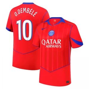 Maglie Calcio Paris Saint-Germain PSG O.Dembele #10 2025-26 Cup Terza Uomo