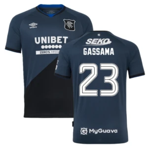 Maglie Calcio Rangers FC Gassama #23 2025-26 Terza Uomo