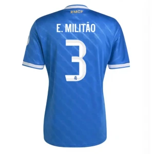 Maglie Calcio Real Madrid E. Militao #3 2025-26 Terza Uomo